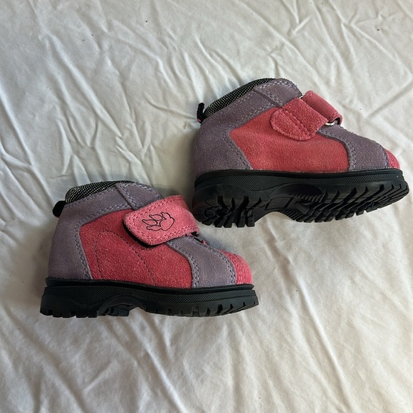 Bumkids - Pink and Purple Ankle-High Boots with Velcro Strap - Picture 2 of 7